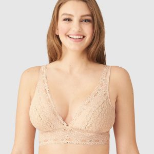 Halo Lace Wire Free Bralette: Sand