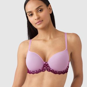 Embrace Lace® T-Shirt Bra: Lavender Sage/Dark Purple