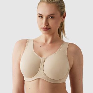 Simone Sport Underwire Bra: Sand