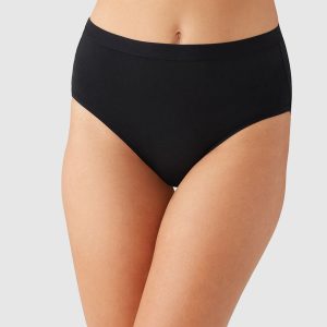 Understated Cotton Brief: Black